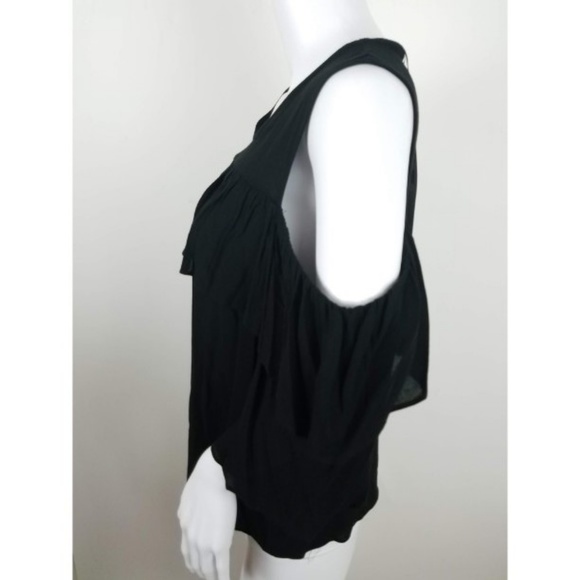 BCBGMAXAZRIA Cold Shoulder Flutter Blouse - Picture 3 of 8